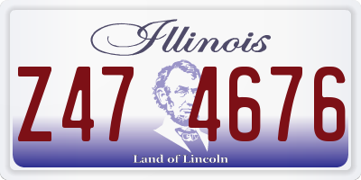 IL license plate Z474676