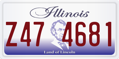 IL license plate Z474681