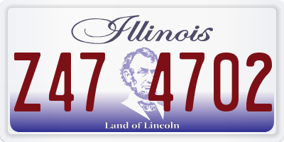 IL license plate Z474702