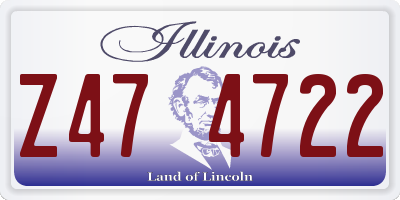 IL license plate Z474722