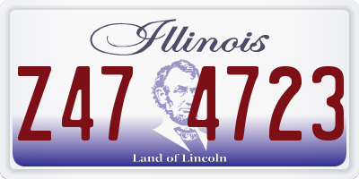 IL license plate Z474723