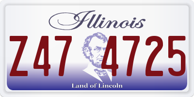 IL license plate Z474725