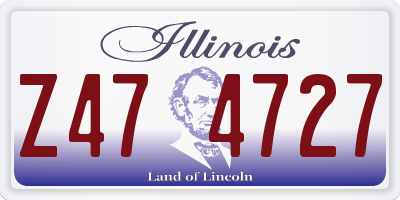 IL license plate Z474727