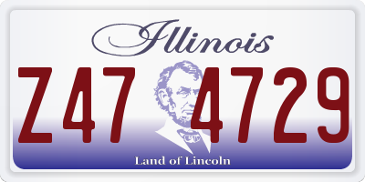 IL license plate Z474729