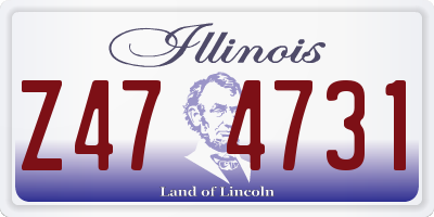 IL license plate Z474731