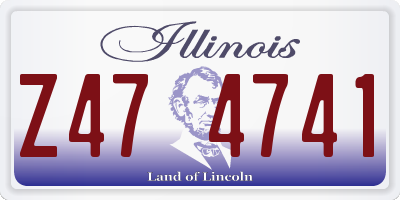 IL license plate Z474741