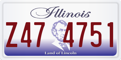 IL license plate Z474751