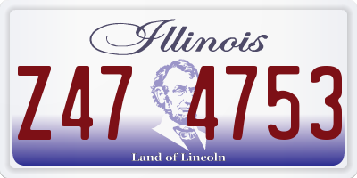 IL license plate Z474753
