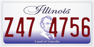 IL license plate Z474756
