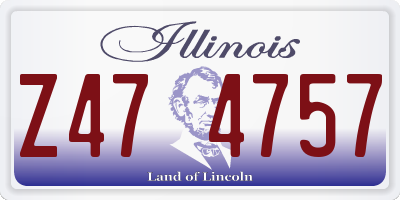 IL license plate Z474757