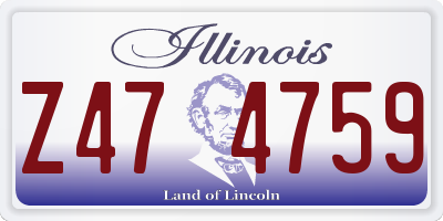 IL license plate Z474759