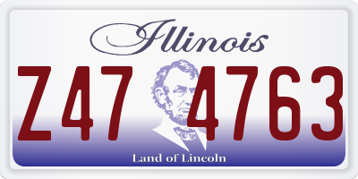 IL license plate Z474763