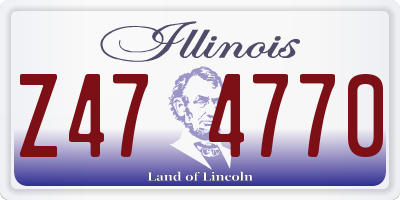IL license plate Z474770