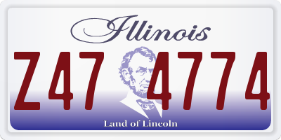 IL license plate Z474774