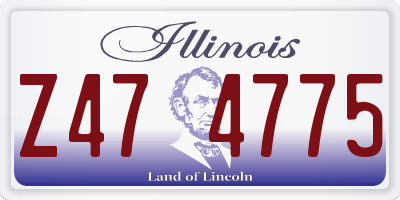 IL license plate Z474775
