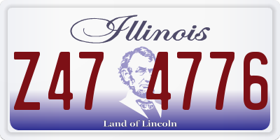 IL license plate Z474776