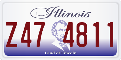 IL license plate Z474811