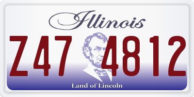 IL license plate Z474812
