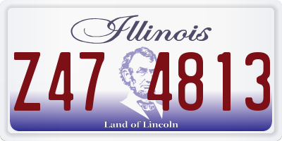 IL license plate Z474813