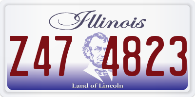 IL license plate Z474823