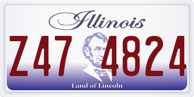 IL license plate Z474824