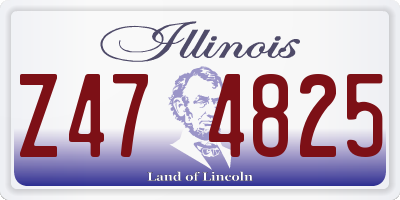 IL license plate Z474825