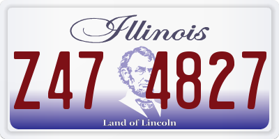 IL license plate Z474827