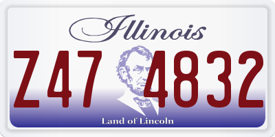 IL license plate Z474832
