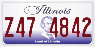 IL license plate Z474842