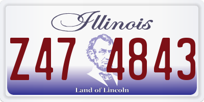 IL license plate Z474843