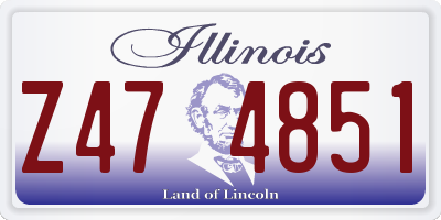 IL license plate Z474851