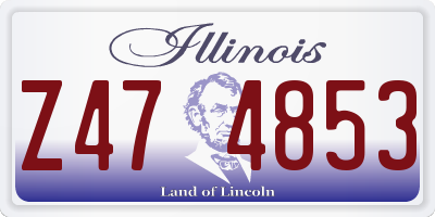 IL license plate Z474853