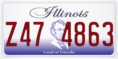 IL license plate Z474863