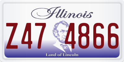 IL license plate Z474866