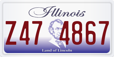 IL license plate Z474867