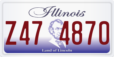 IL license plate Z474870