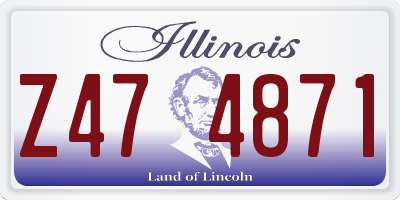 IL license plate Z474871