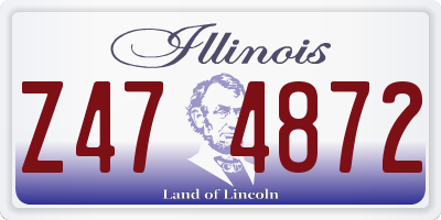 IL license plate Z474872