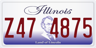 IL license plate Z474875