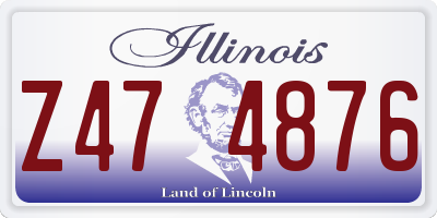 IL license plate Z474876