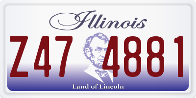 IL license plate Z474881