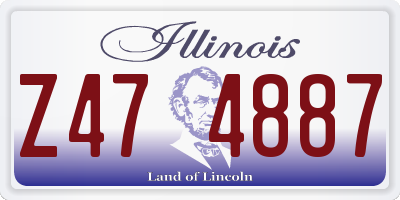 IL license plate Z474887