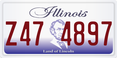 IL license plate Z474897