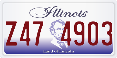 IL license plate Z474903