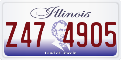 IL license plate Z474905