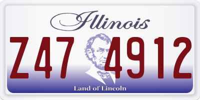 IL license plate Z474912