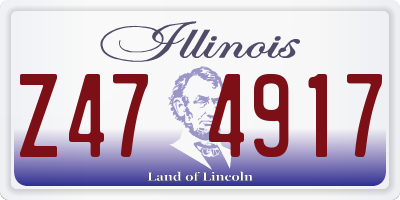 IL license plate Z474917