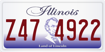 IL license plate Z474922