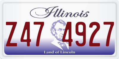 IL license plate Z474927