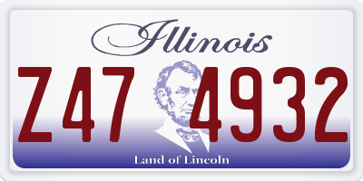 IL license plate Z474932